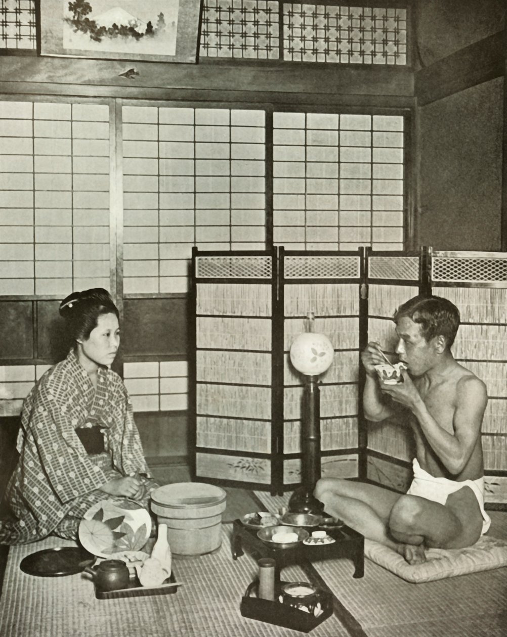 Zomerse negligé in Kumamoto door Herbert Ponting