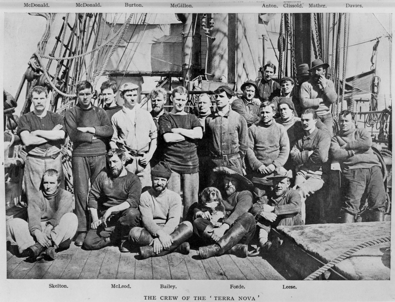 De bemanning van de Terra Nova, 1911 door Herbert Ponting