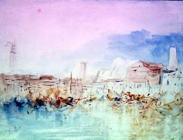 Venetië vanaf de lagune (naar Turner) door Hercules Brabazon Brabazon