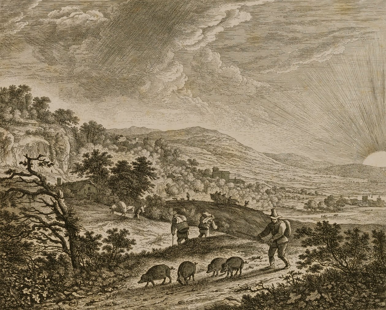 Le Porcher door Herman Saftleven