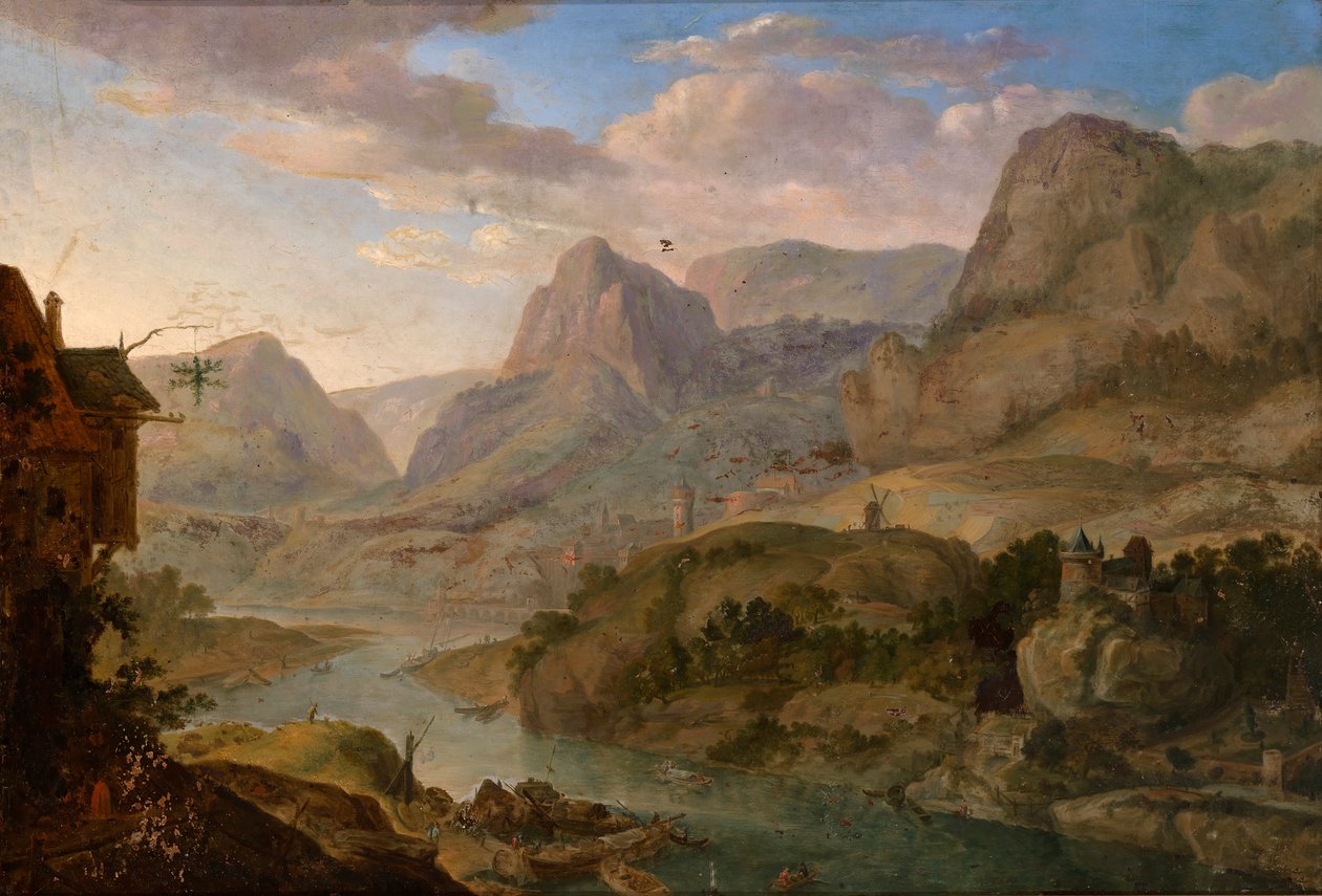 Landschap, 17e eeuw door Herman Saftleven the Younger