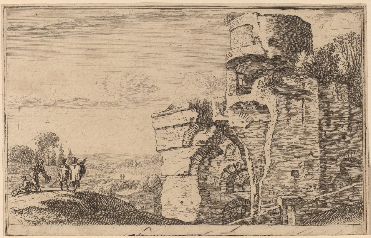 Ruïnes op de Palatijnse Heuvel door Herman van Swanevelt