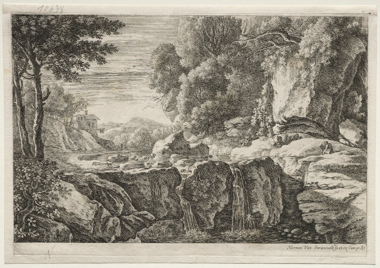 De kleine waterval door Herman van Swanevelt