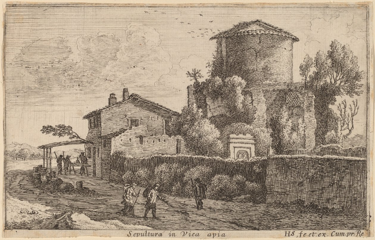 Graf op de Via Appia door Herman van Swanevelt