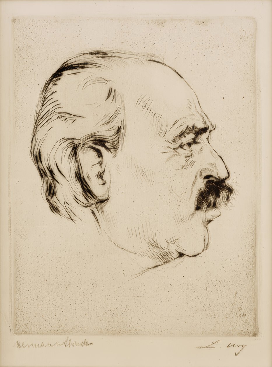 Portret van Lesser Ury door Hermann Struck