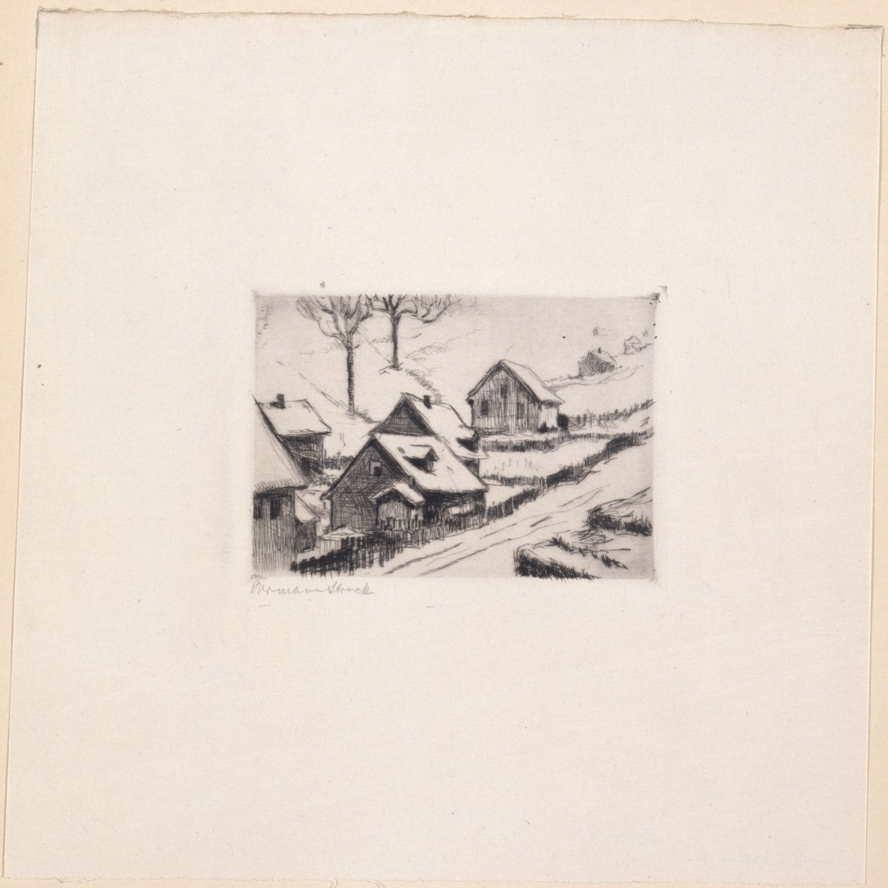 Winter in de bergen door Hermann Struck