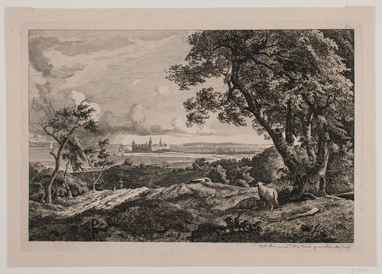 Partij aan het strand tussen Hellebæk en Helsingør door Hermann Carmiencke