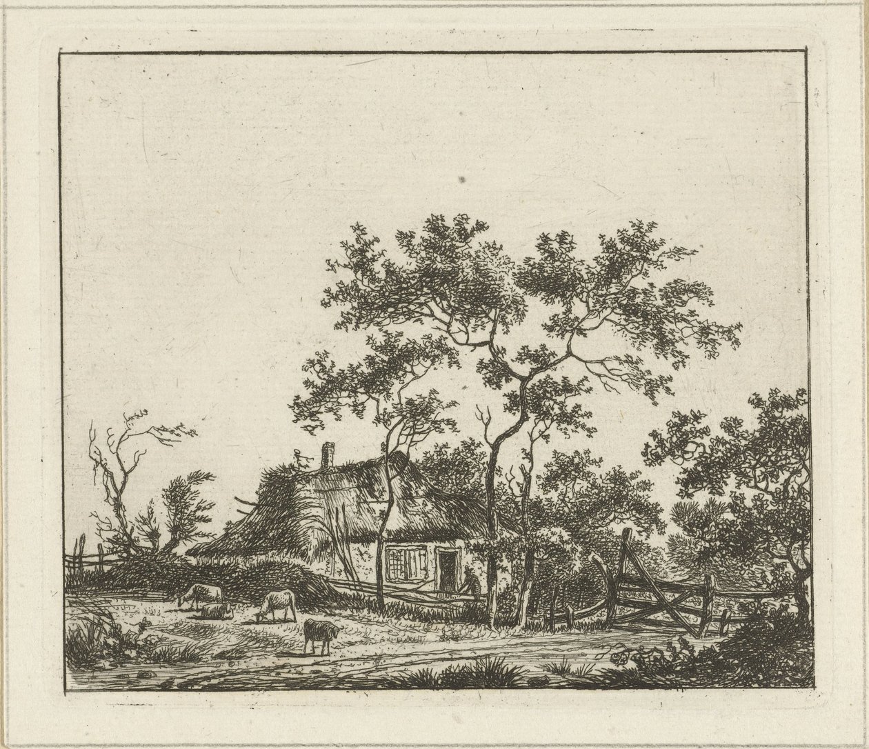 Landschap met boerderij door Hermanus Fock