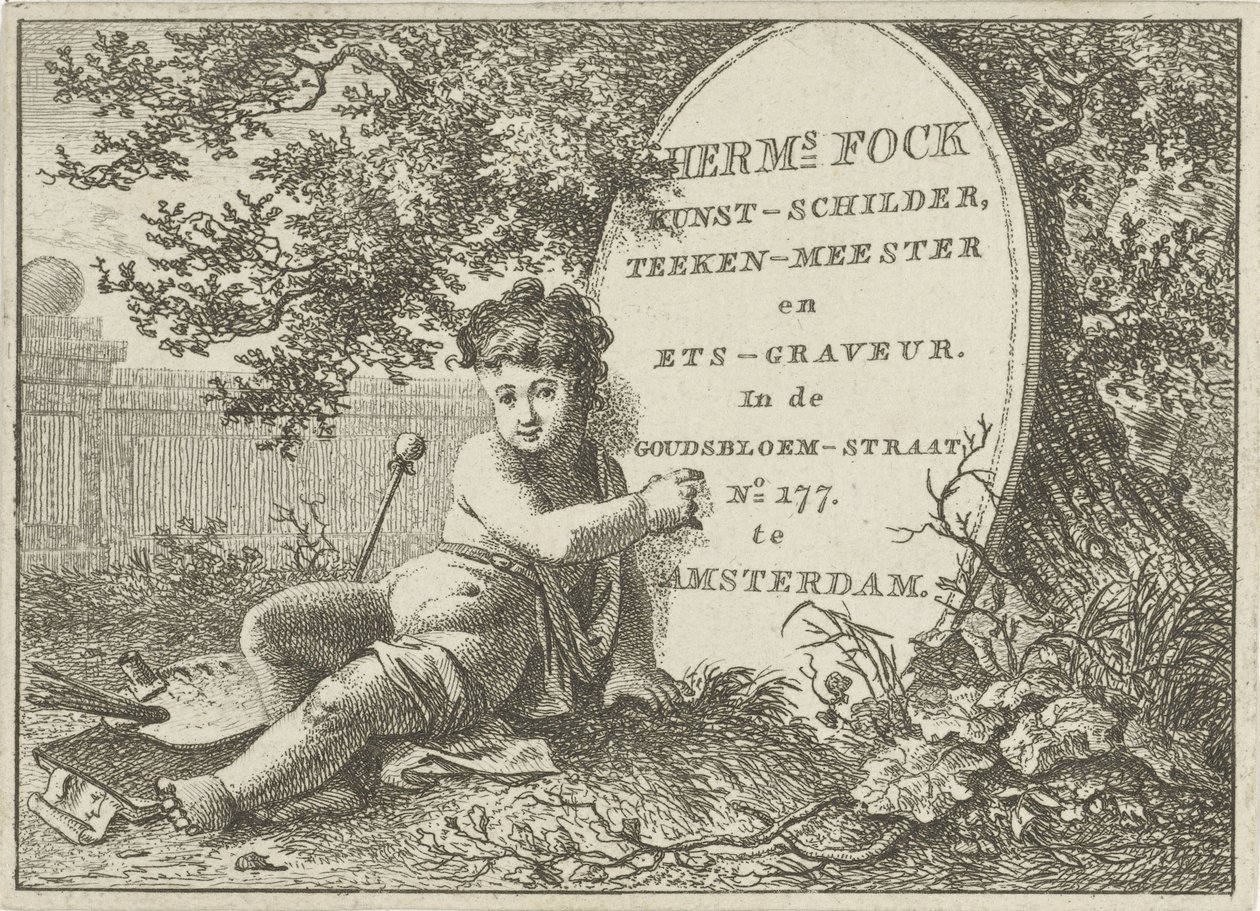 Visitekaart van Hermanus Fock door Hermanus Fock