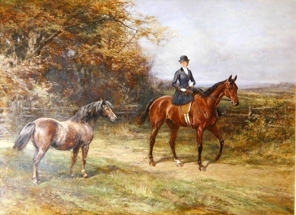 Lady Denman (1884-1954) door Heywood Hardy