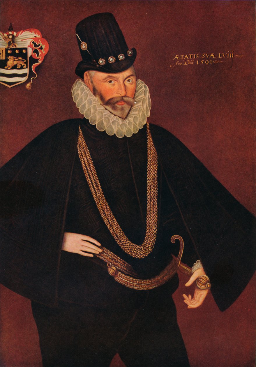 Sir John Hawkins door Hieronimo Custodis