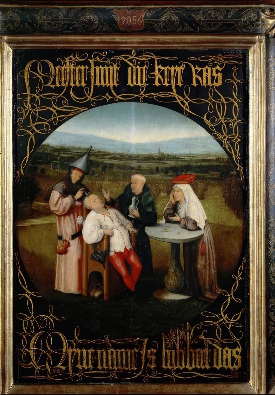 Het steensnijden door Hieronymus Bosch