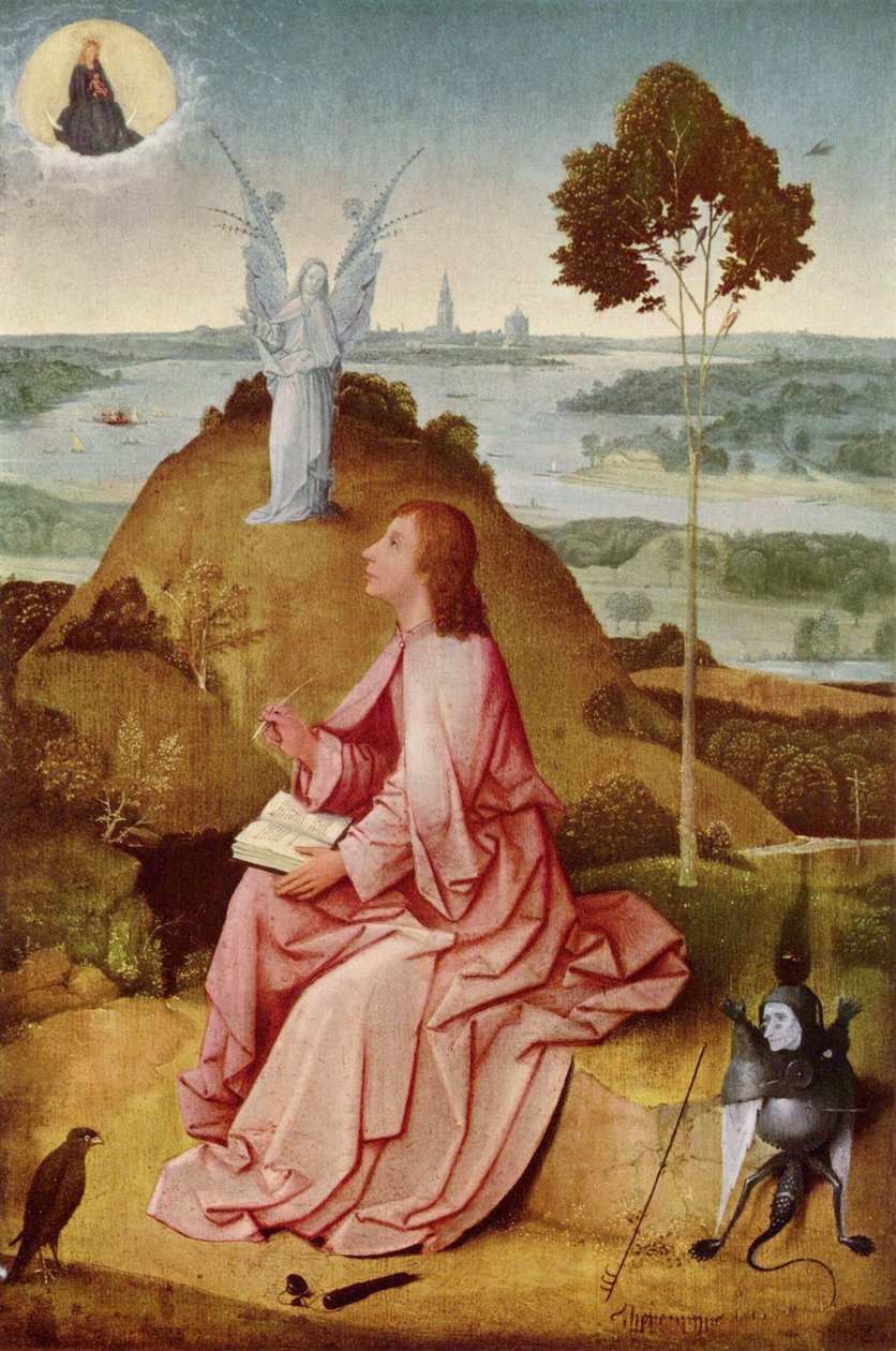 Sint Johannes de Evangelist op Patmos door Hieronymus Bosch