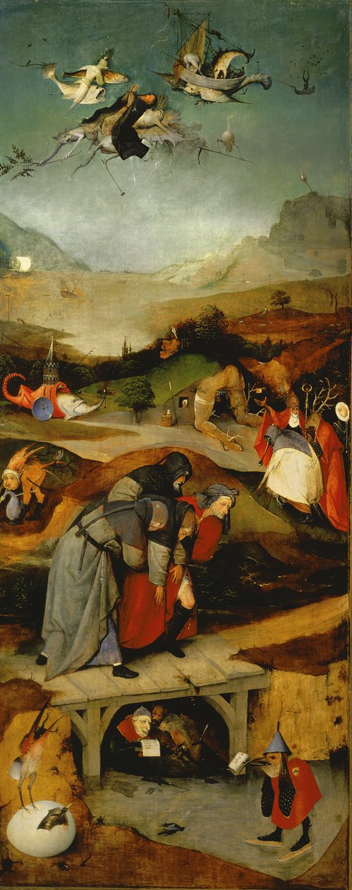 Verleiding van St. Antonius (linker paneel) door Hieronymus Bosch