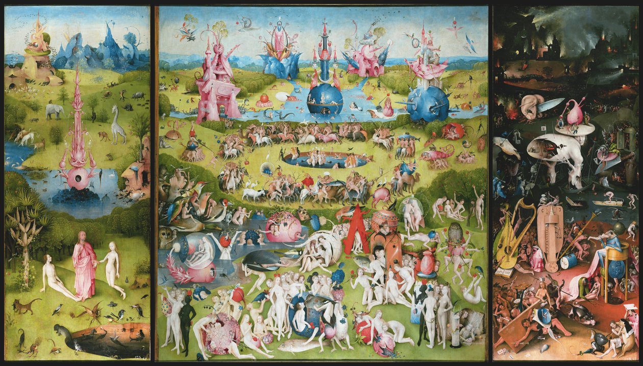 De tuin der lusten, 1490-1500 door Hieronymus Bosch