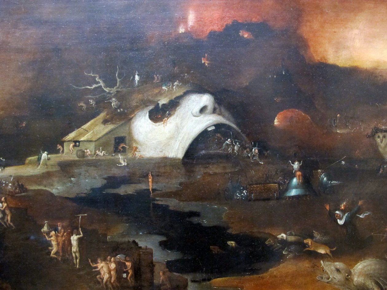 de nederdaling van Christus in de hel door Hieronymus Bosch