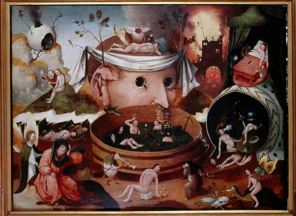 De Visie van Tondailus door Hieronymus (follower of) Bosch