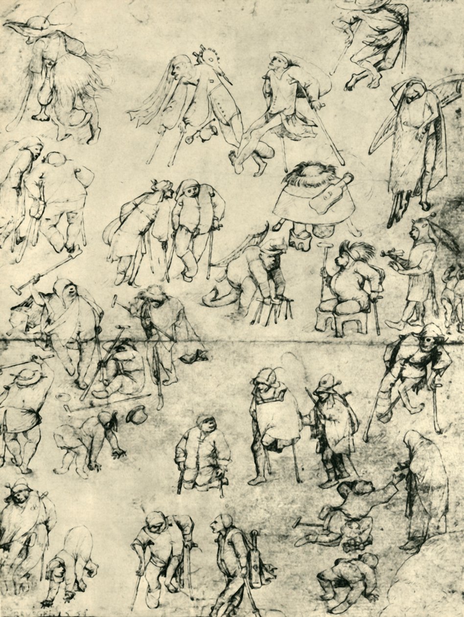 Bedelaars, 15e-16e eeuw door Hieronymus Bosch