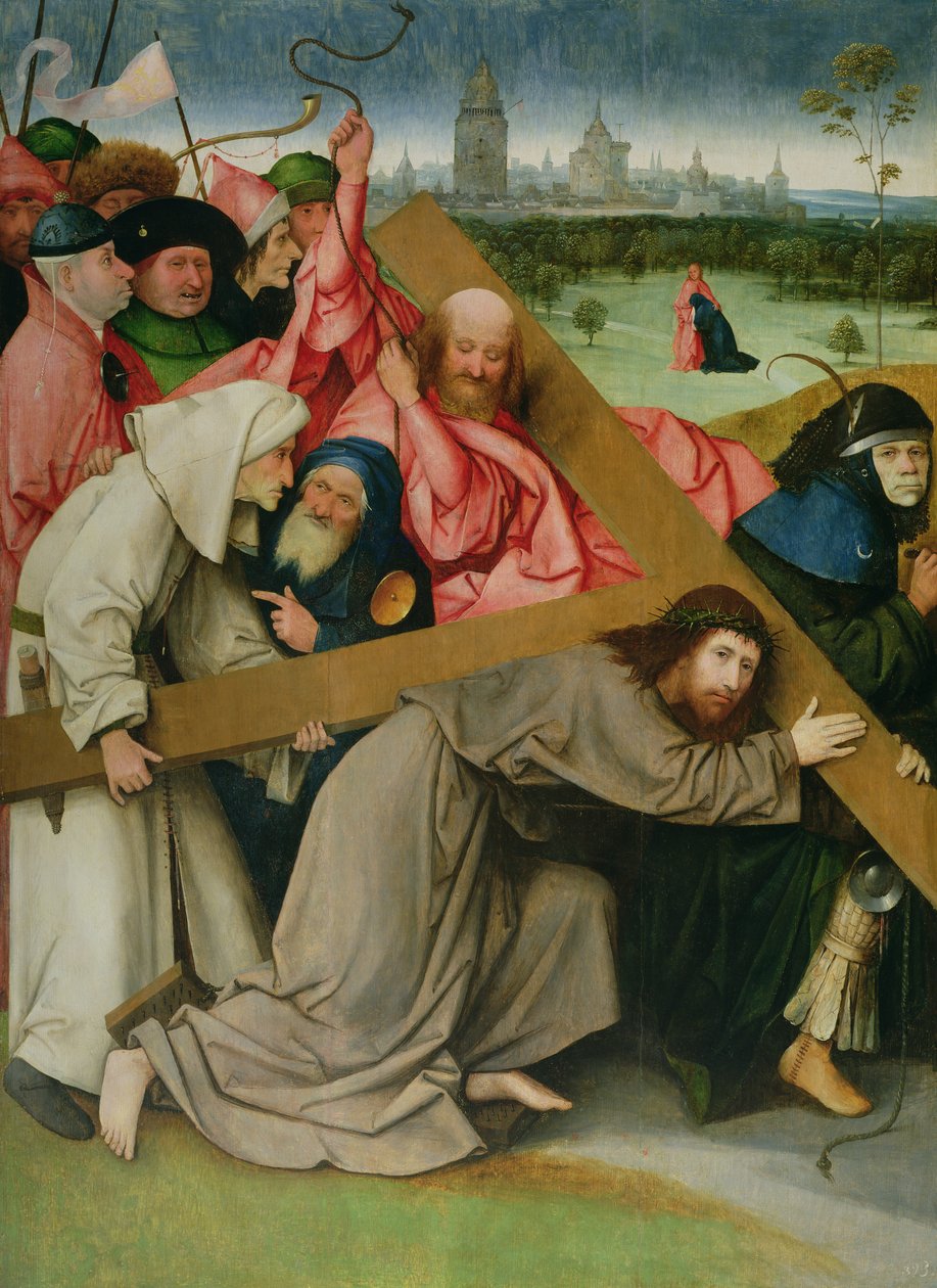 Christus draagt het kruis door Hieronymus Bosch