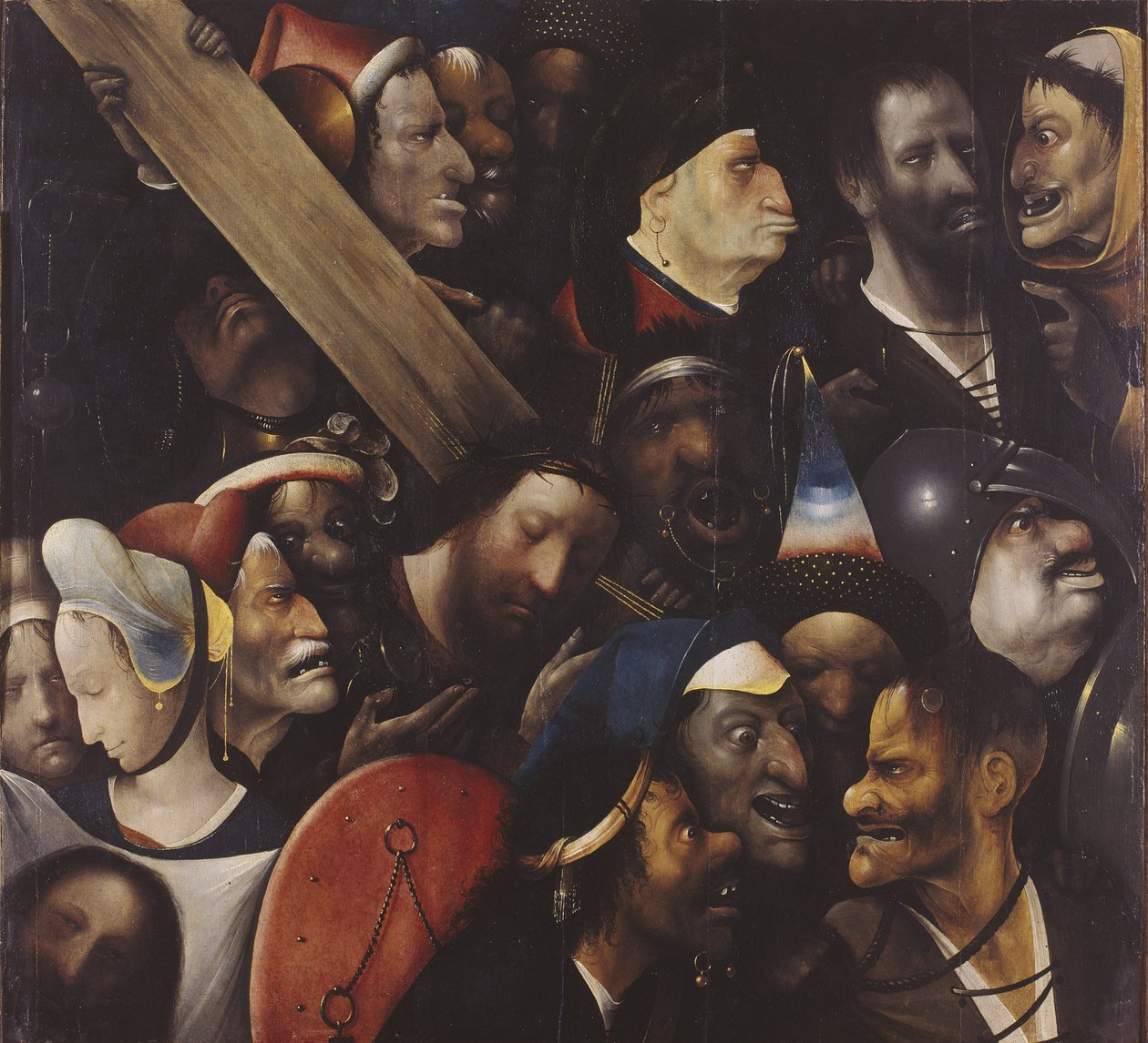Christus draagt het kruis, 1515-1516 door Hieronymus Bosch