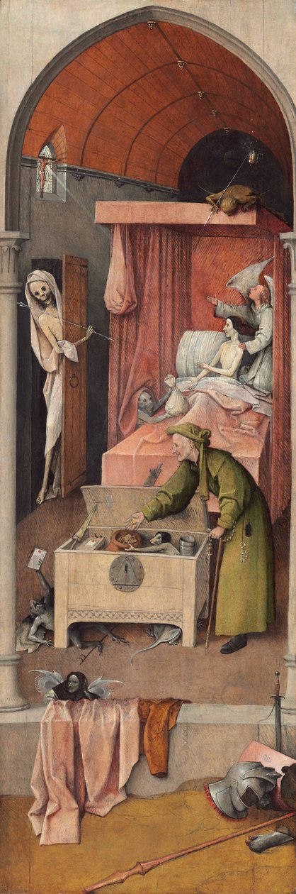 De dood en de vrek door Hieronymus Bosch