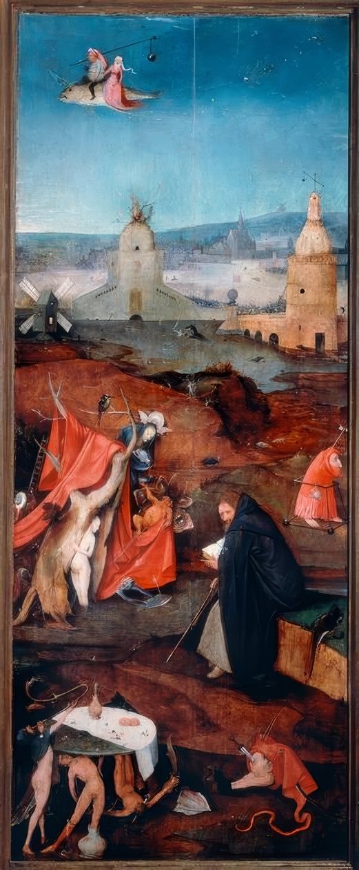 De Heilige Antonius in overweging door Hieronymus Bosch