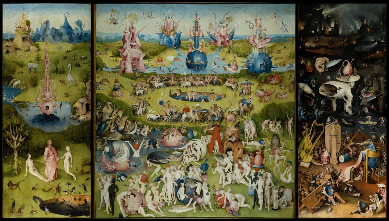 De Tuin der Lusten, 1490-1500 door Hieronymus Bosch