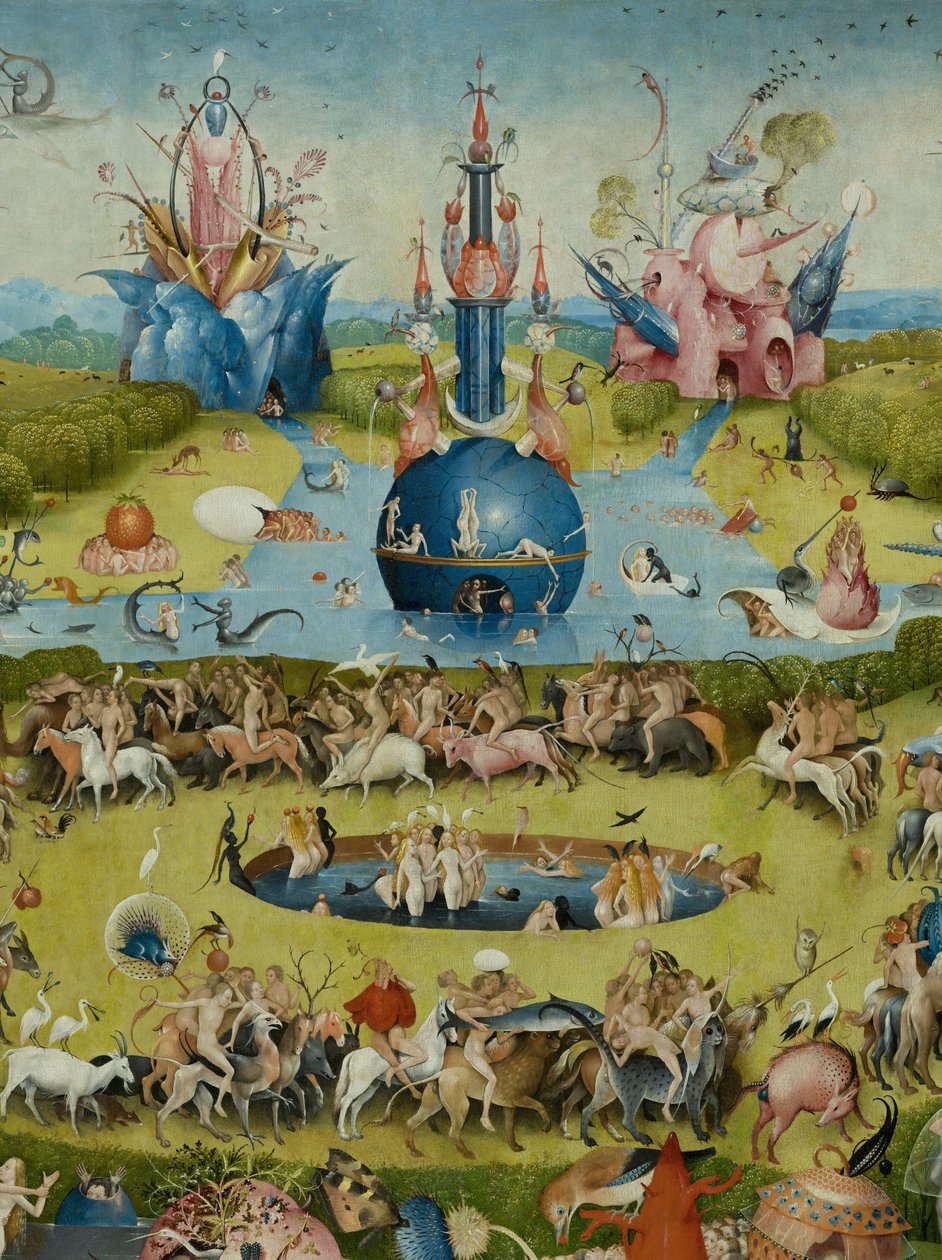 De Tuin der Lusten, 1490-1500 door Hieronymus Bosch