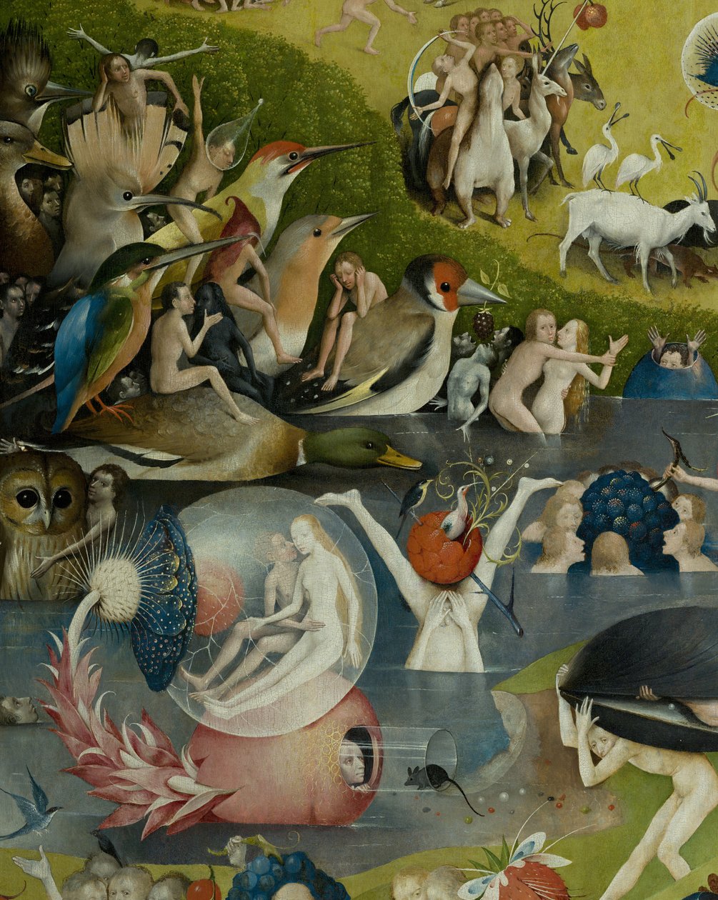 De Tuin der Lusten, 1490-1500 door Hieronymus Bosch