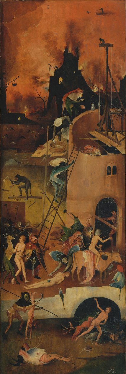 De hooiwagen drieluik rechterpaneel door Hieronymus Bosch