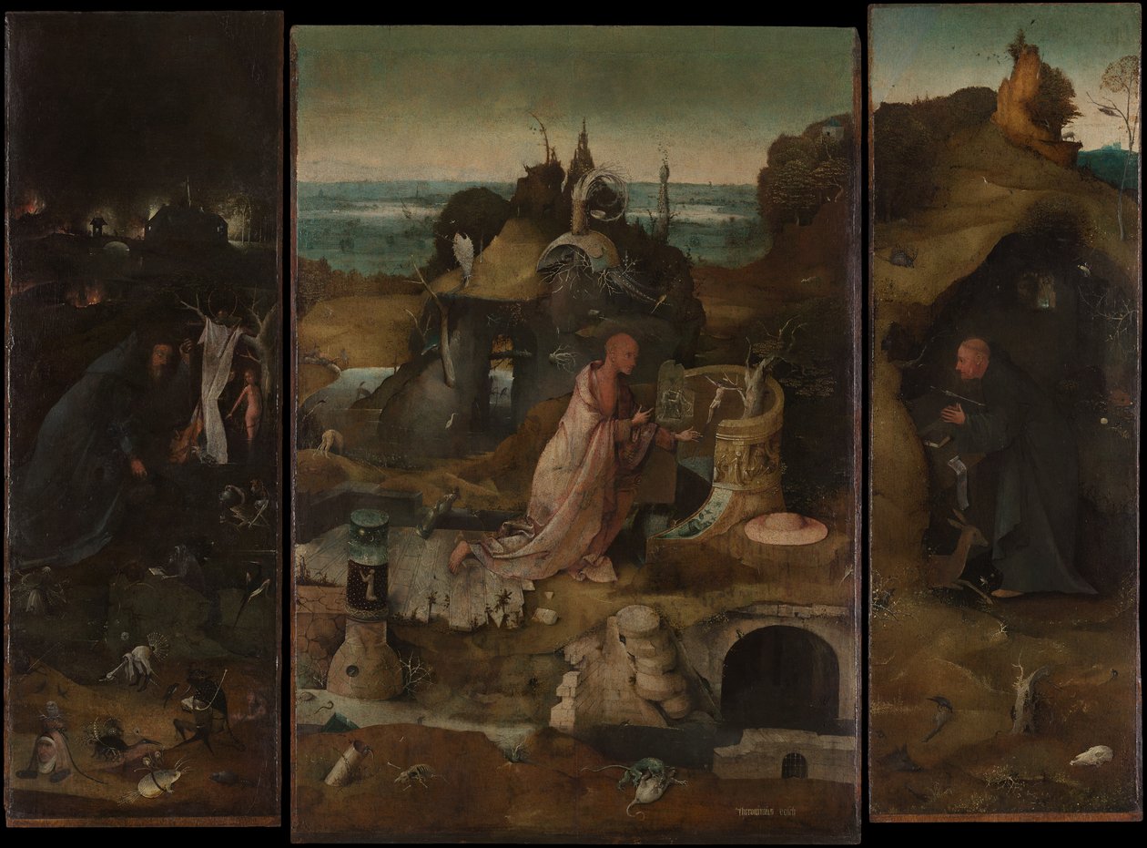De kluizenaarsheiligen, ca. 1493 door Hieronymus Bosch