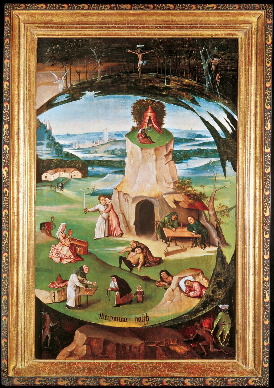 De zeven hoofdzonden door Hieronymus Bosch
