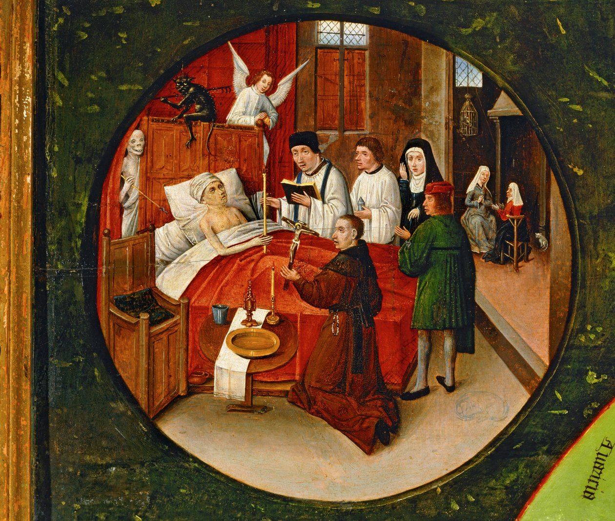 De tabel van de zeven hoofdzonden ... door Hieronymus Bosch