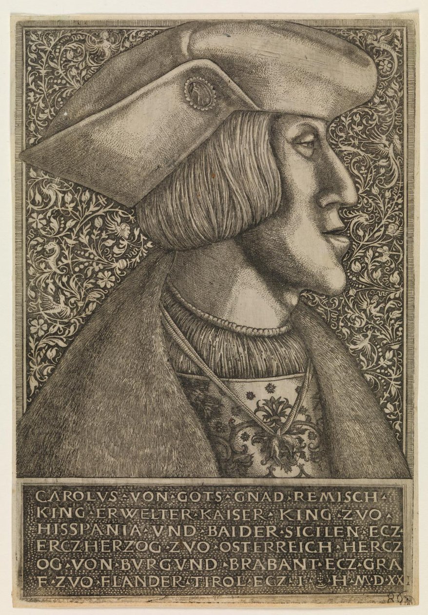 Karel V, Duitse Keizer door Hieronymus Hopfer