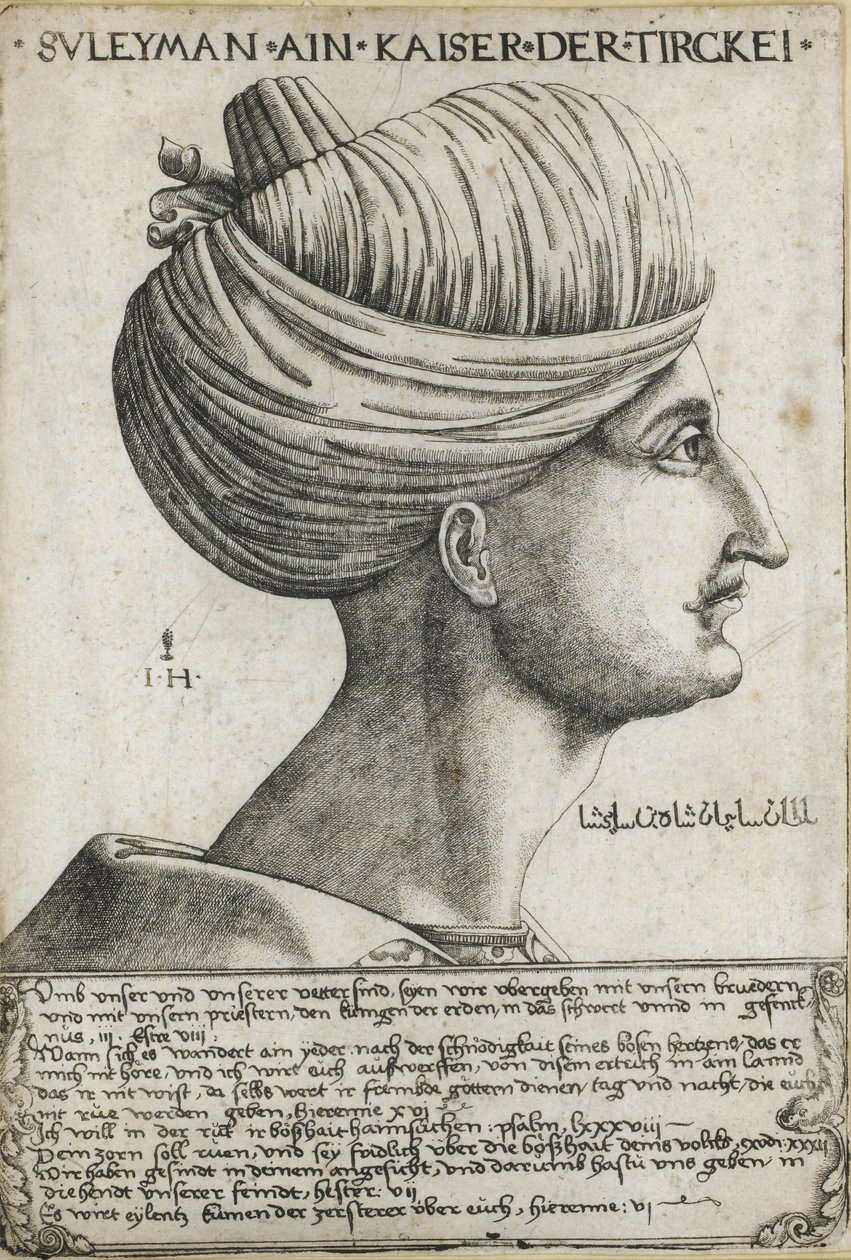 Sultan Suleiman I de Prachtige door Hieronymus Hopfer