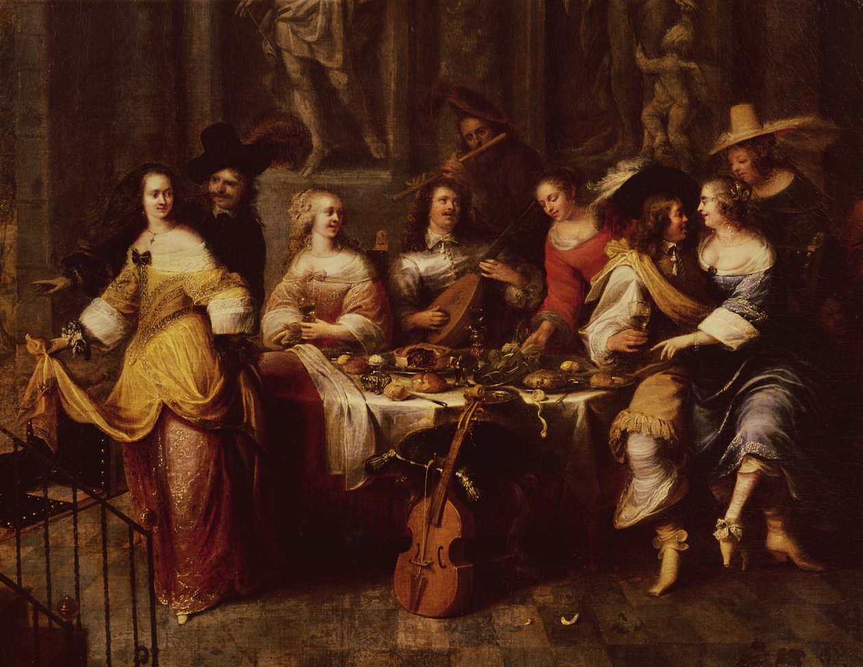 Feestmaaltijd door Hieronymus Janssens