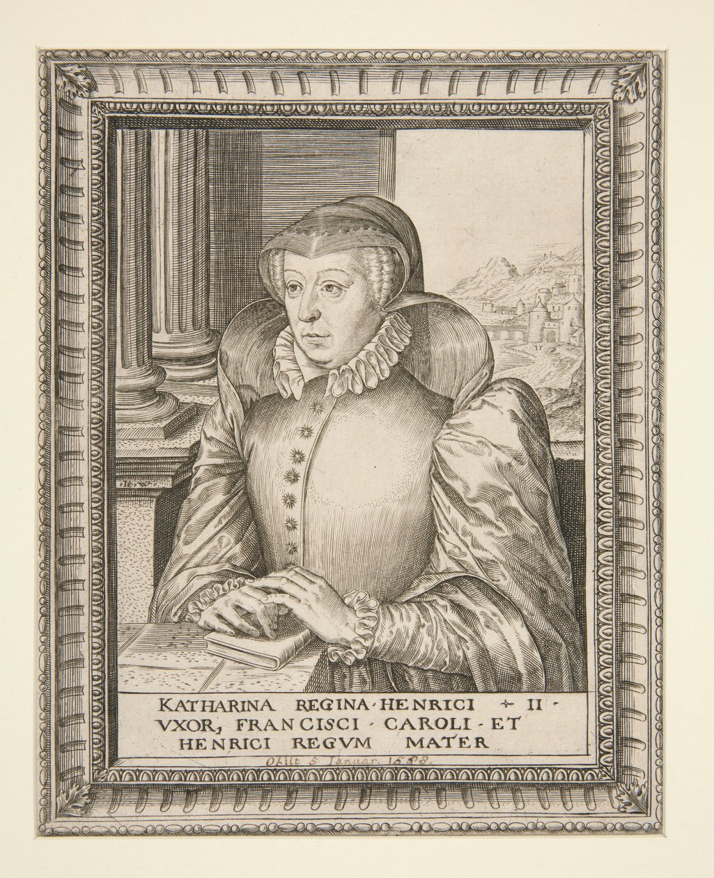Catherine de Medici door Hieronymus Wierix