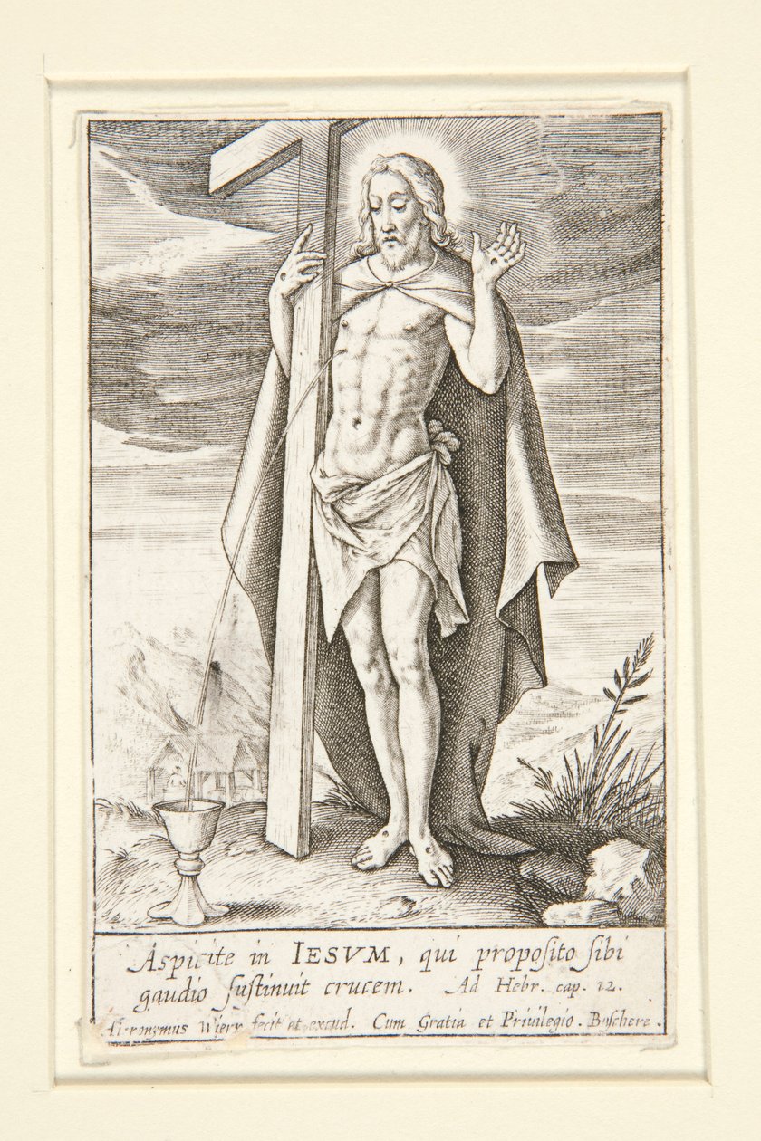 Christus als Redder door Hieronymus Wierix