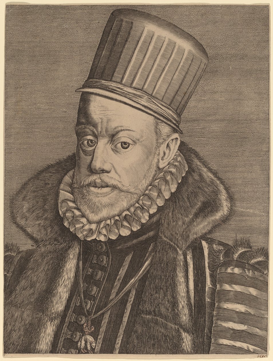 Filips II van Spanje door Hieronymus Wierix