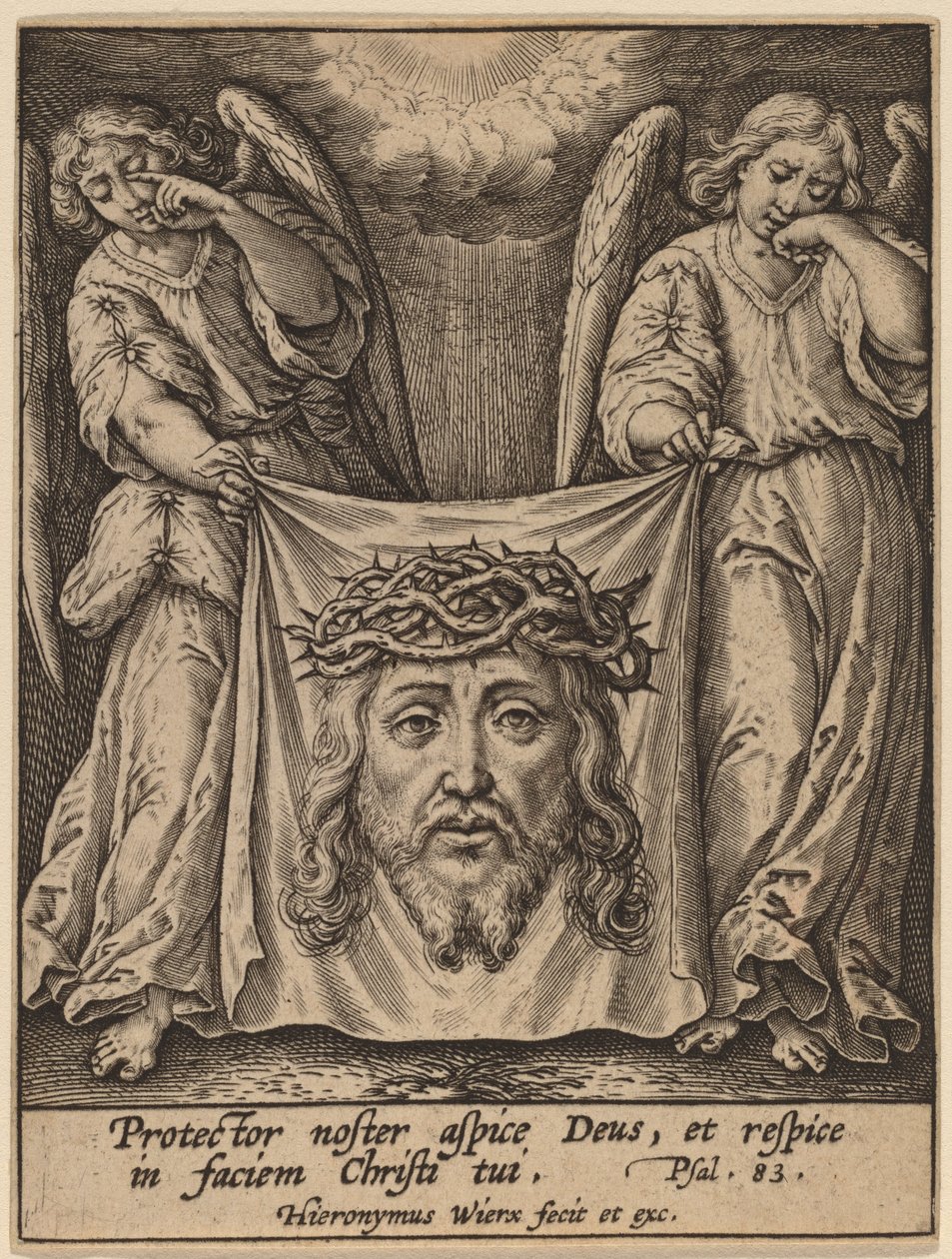 Protector Noster Aspice ... door Hieronymus Wierix