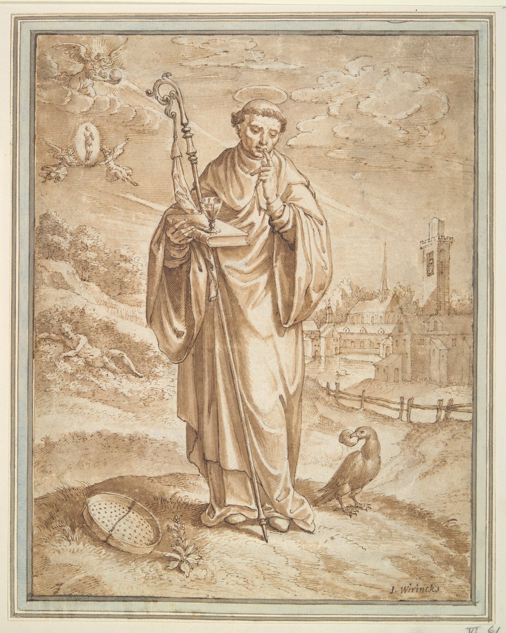 Sint Benedictus door Hieronymus Wierix