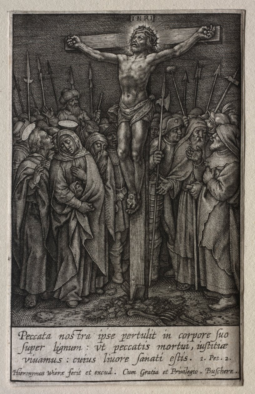 De Passie: De Kruisiging door Hieronymus or Jerome Wierix