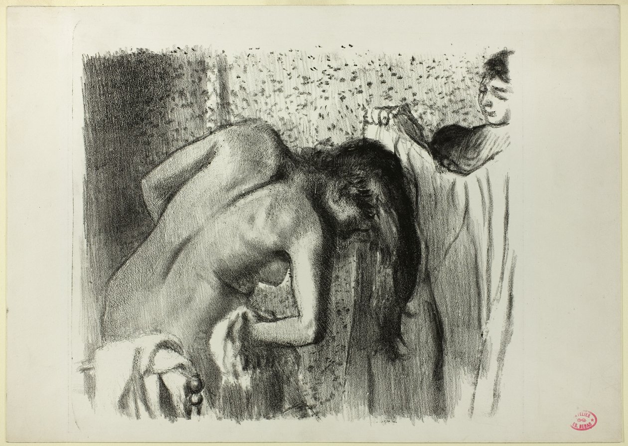 Na het bad (grote versie) door Hilaire Germain Edgar Degas