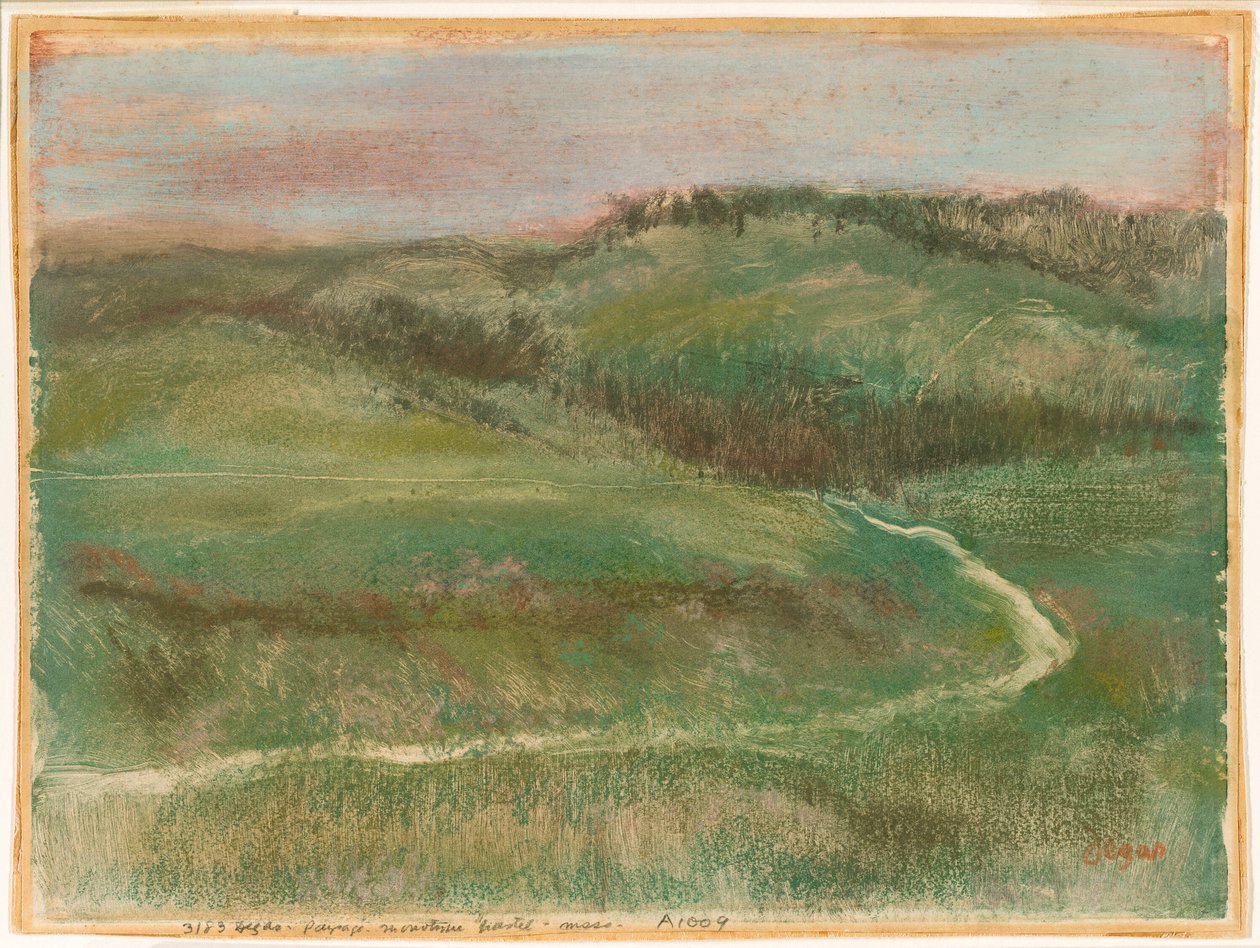 Landschap door Hilaire Germain Edgar Degas
