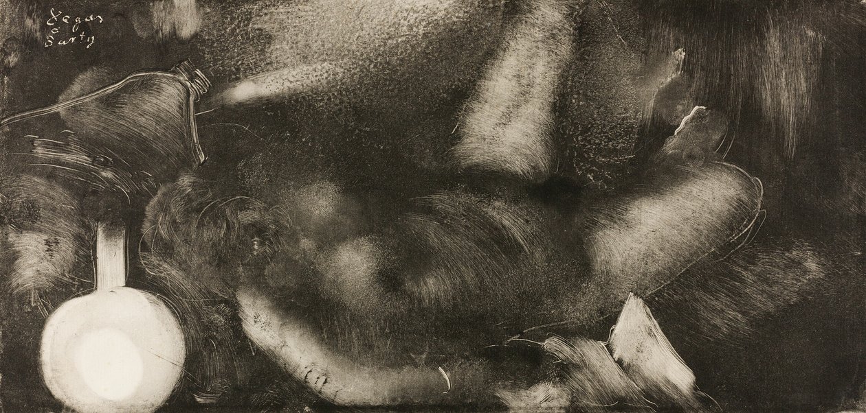 Vrouw achterovergeleund op haar bed door Hilaire Germain Edgar Degas