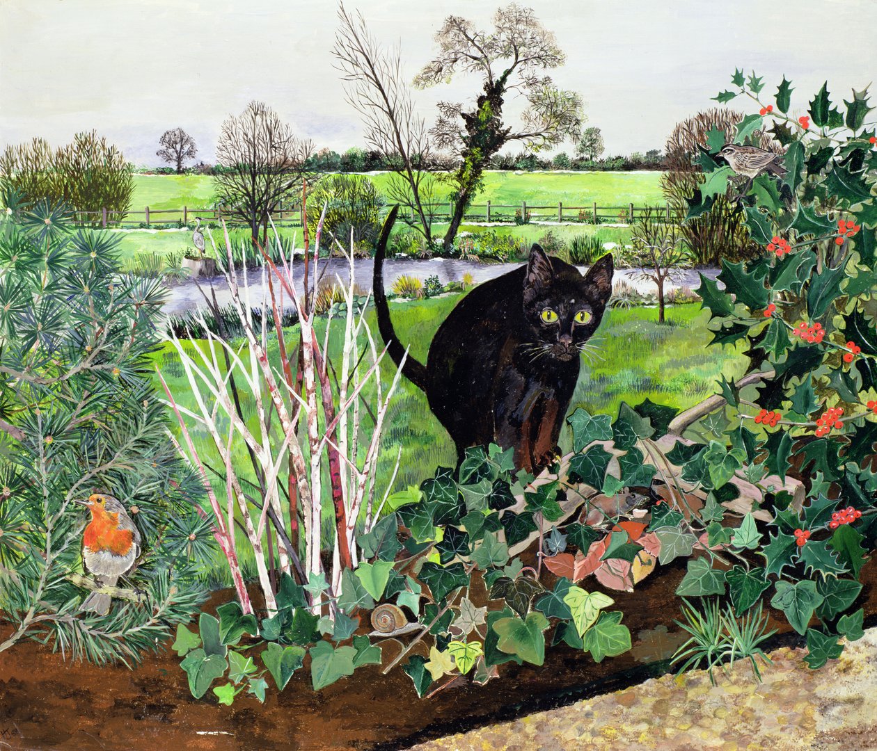 Winterkat door Hilary Jones