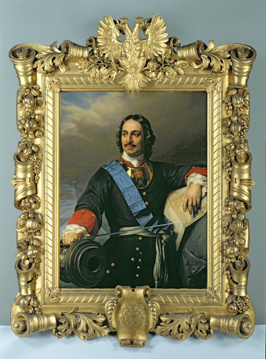 Peter I de Grote (1672-1725) 1838 door Hippolyte Delaroche