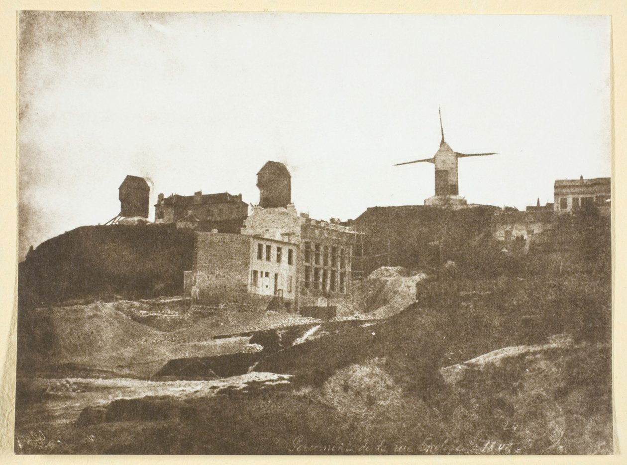 Moulins de Montmartre door Hippolyte Bayard