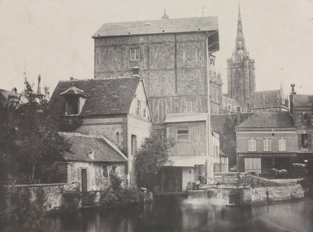Uitzicht op Évreux door Hippolyte Bayard