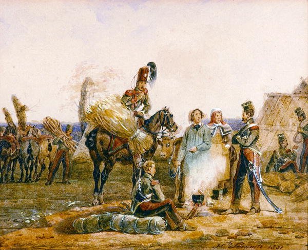 Franse troepen door Hippolyte Lecomte